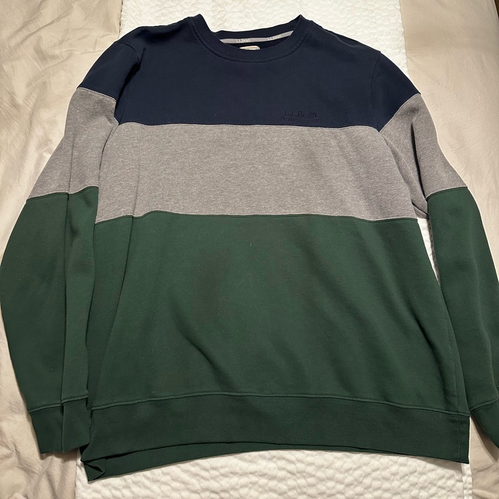L.L. Bean men’s color block sweatshirt.